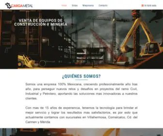 Cargametal.com(Venta y Arrendamiento Equipos de Construccion y Mineria en Mexico) Screenshot