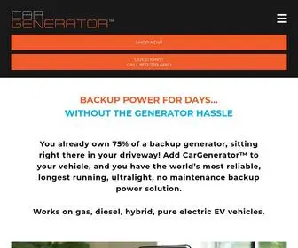 Cargenerator.com(Backup Power For Days Without The Generator Hassle) Screenshot