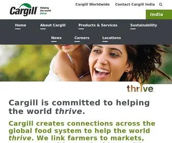 Cargill.co.in(Cargill is committed to helping the world thrive) Screenshot