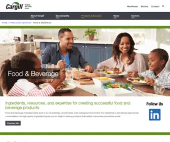 Cargillfoods.com(Cargill Food and Beverage Ingredients) Screenshot
