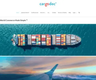 Cargodec.com(Agencia Aduanal Internacional en MÃ©xico) Screenshot