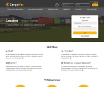 Cargonet.no(Norges største transportør av gods på jernbane) Screenshot