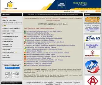 Cargoyellowpages.com(Cargo Agents Freight Forwarders Logistics Transport Shipping Companies Directory) Screenshot