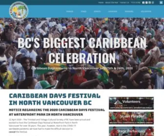 Caribbeandays.ca(Caribbean Days Festival in North Vancouver BC) Screenshot