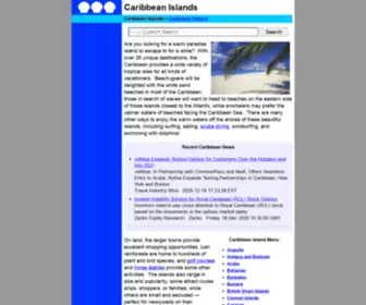 Caribbeanislands.us(Caribbean Islands Travel and Tourism Information) Screenshot
