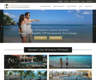 Caribbeanluxvacation.com(Luxury Caribbean Villas) Screenshot