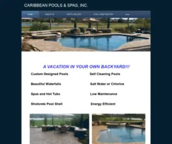 Caribbeanpoolsandspasinc.com(Premier Pool Builder) Screenshot