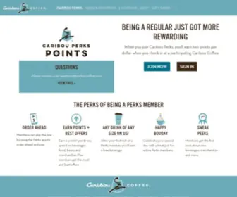 Caribouperks.com(Caribou Coffee®) Screenshot