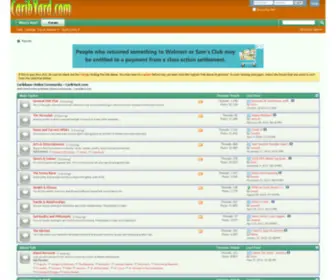 Caribyard.com(A Caribbean online resource featuring online discussions on a wide range of topics) Screenshot