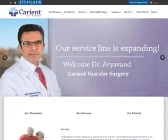 Carient.com(Leading Cardiovascular Care) Screenshot