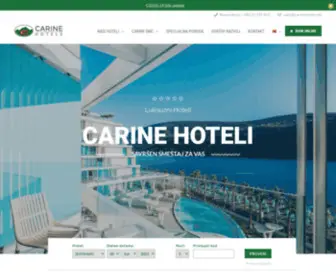 Carinehotels.me(Početna) Screenshot