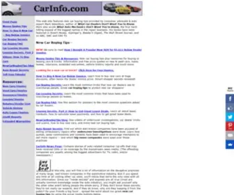 Carinfo.com Screenshot