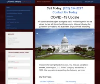 Caring-Hands-Services.com(Visa, Document Authentication, Notary, and International Adoption Services) Screenshot