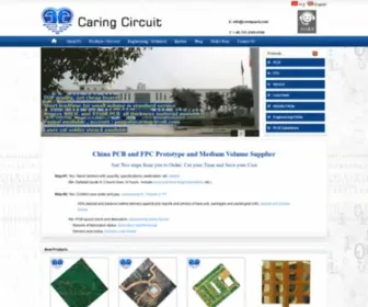 Caringcircuit.com(China PCB prototype) Screenshot