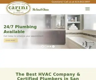 Cariniair.com(San Diego Home Heating) Screenshot