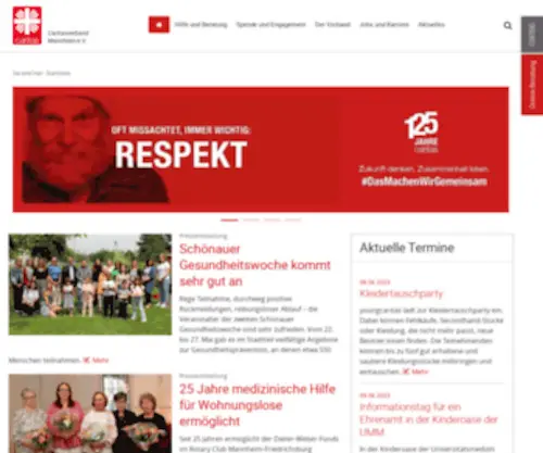 Caritas-Mannheim.de(Startseite) Screenshot