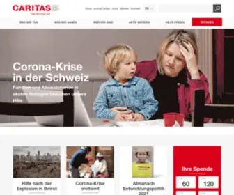 Caritas.ch(Caritas switzerland) Screenshot