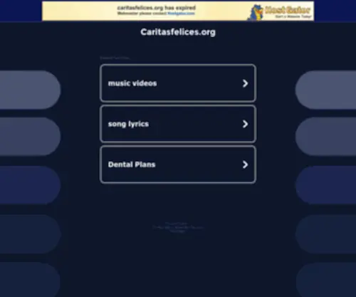 Caritasfelices.org(Caritasfelices) Screenshot