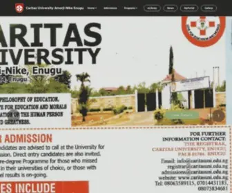 Caritasuni.edu.ng(The Official Website of Caritas University. Caritas University) Screenshot