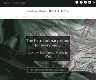 Carladawnbehrlenyc.com(Custom Made Luxury Leather Clothing for Men and Women) Screenshot