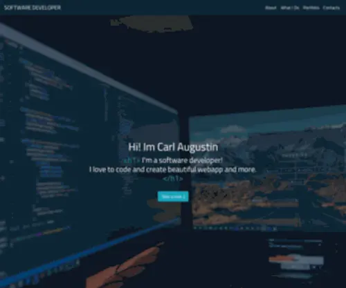 Carlaugustin.com(MY PORTFOLIO WEBSITE) Screenshot