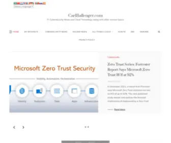 Carlballenger.com(Cybersecurity News and Cloud Technology along with other various topics) Screenshot