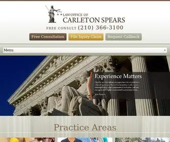 Carletonspears.com(San Antonio Attorney) Screenshot