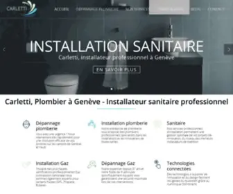 Carletti-Sanitaire.ch(Plombier à Genève) Screenshot