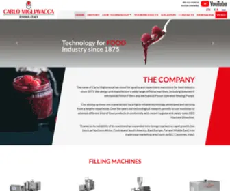 Carlomigliavacca.com(Filling Machine Manufacturer) Screenshot