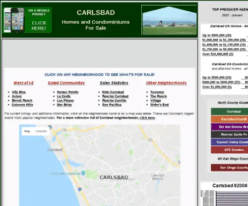 Carlsbad-Sandiego.com(Carlsbad San Diego Homes For Sale and Condominiums For Sale) Screenshot