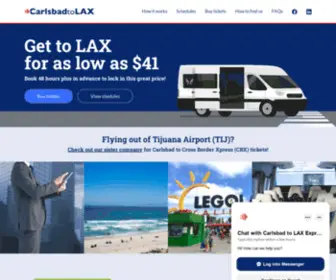 Carlsbadtolax.com(Carlsbad to LAX (Los Angeles Airport) Express Bus Service) Screenshot