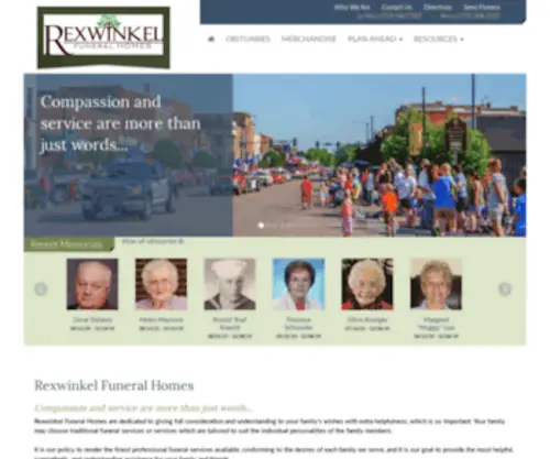 Carlsenfuneralhome.com(Rexwinkel Funeral Home) Screenshot