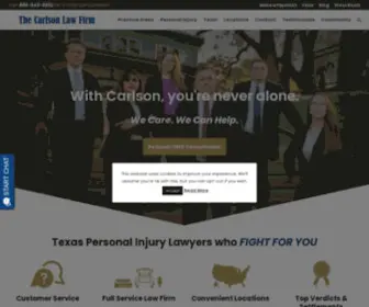Carlsonattorneys.com(Texas Personal Injury Lawyers) Screenshot
