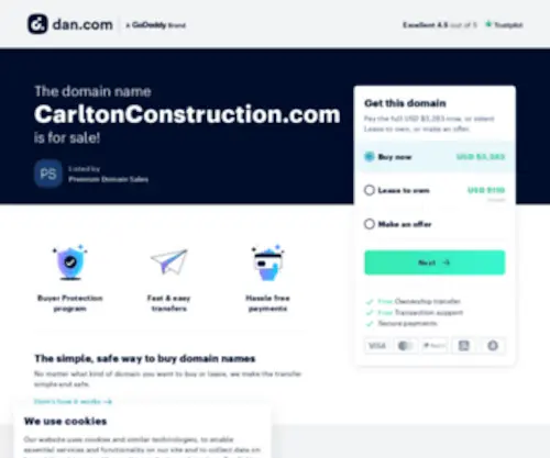 Carltonconstruction.com(Forsale Lander) Screenshot