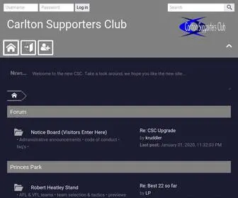 Carltonsc.com(Carlton Supporters Club) Screenshot