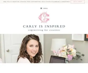 Carlyisinspired.com(Small Business Copywriting) Screenshot