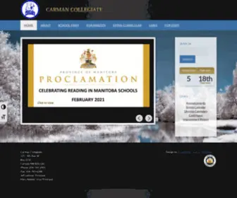 Carmancollegiate.ca(Prairie Rose School Division) Screenshot