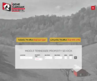 Carmanrealestate.com(Gene Carman Real Estate and Auctions) Screenshot