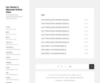 Carmanual.org(Car Owner's Manuals Online View) Screenshot