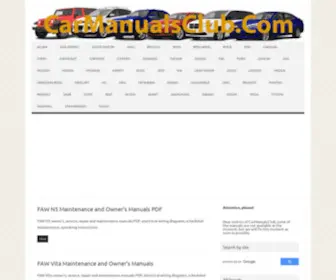 Carmanualsclub.com(Car Manuals Club) Screenshot