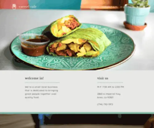 Carmelcafebrea.com(Carmel Cafe) Screenshot