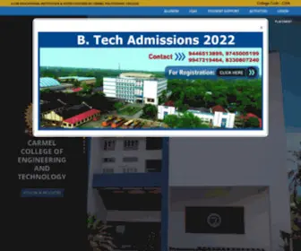 Carmelcet.in(Carmel College of Engineering and Technology) Screenshot