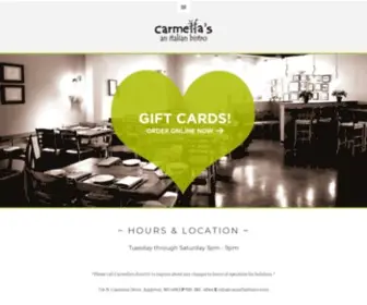 Carmellasbistro.com(Carmella’s an Italian Bistro) Screenshot