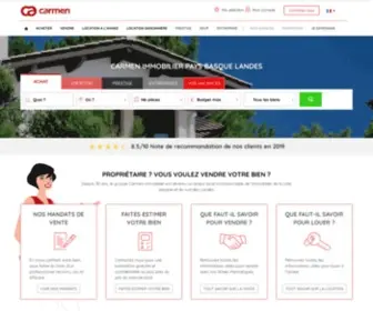 Carmen-Immobilier.com(Carmen Immobilier Pays Basque Landes) Screenshot