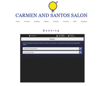 Carmenandsantos.com(Carmen and Santos Hair & Waxing Salon) Screenshot