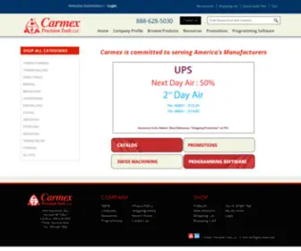 Carmexusa.com(Carmex Precision Tools specialize in threading tools for turning and milling) Screenshot