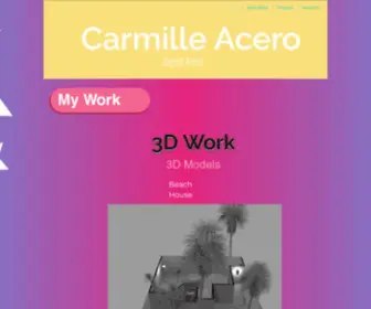 Carmilleacero.com(Creative Pieces) Screenshot