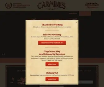 Carminesnyc.com(Carmine's Italian Restaurant) Screenshot