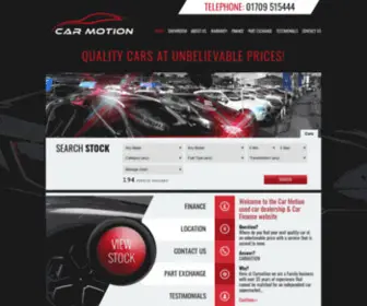 Carmotion.co.uk(Used Vehicles At Car Motion In Rotherham South Yorkshire) Screenshot