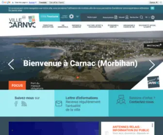Carnac.fr(Site officiel de la ville de Carnac) Screenshot